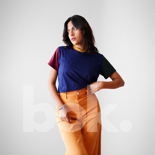 Retroglow Crop Top - Blue