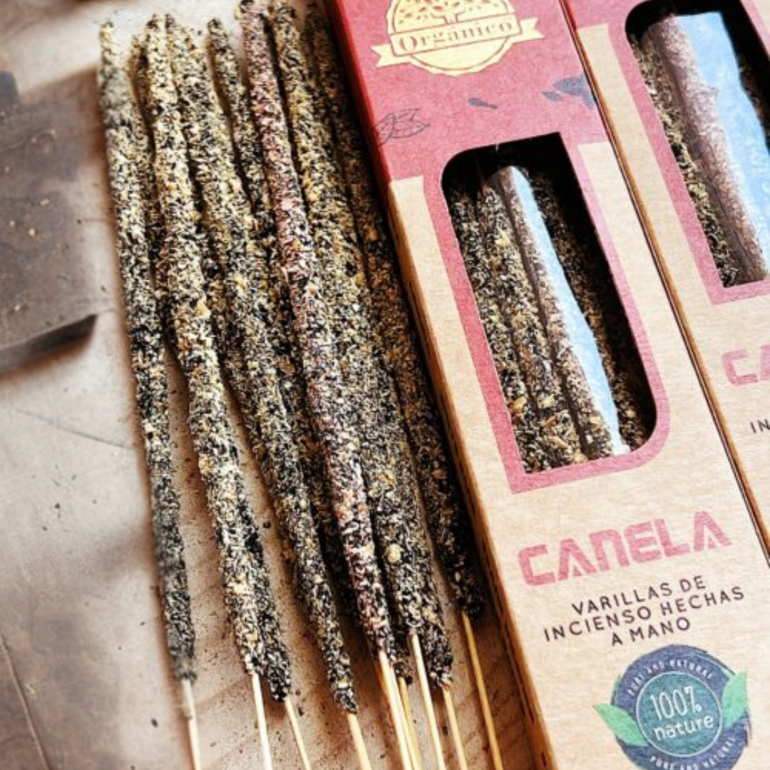 Incienso de Canela 100% natural, hecho a mano, para atraer prosperidad, energía positiva y bienestar, 25g de Ullas.
