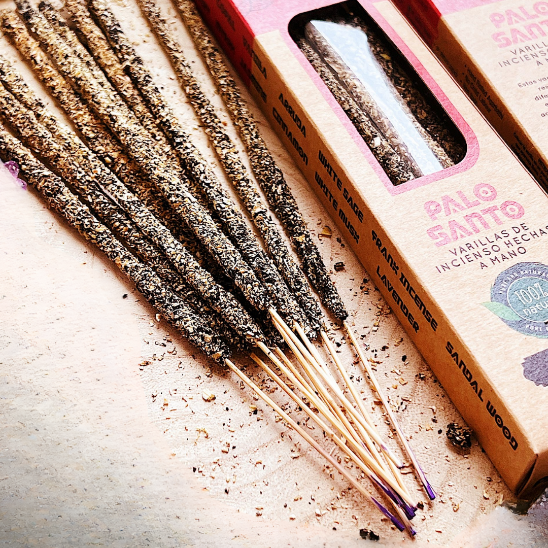 Incienso de Palo Santo 100% natural hecho a mano, para limpiar energías negativas y atraer buena suerte, 25g de Ullas.