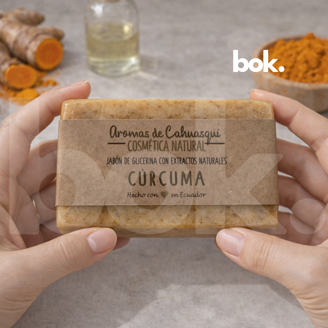 jabón de glicerina con cúrcuma para limpieza y renovación consciente estética natural y ritual bok concept store