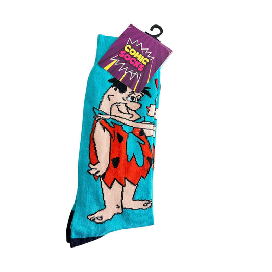 Medias largas con diseño de los personajes de Los Picapiedra como Pedro, Vilma, Pablo y Betty. Producto exclusivo de Comic Socks en BOK Concept Store. Estilo retro, divertido y lleno de personalidad.
