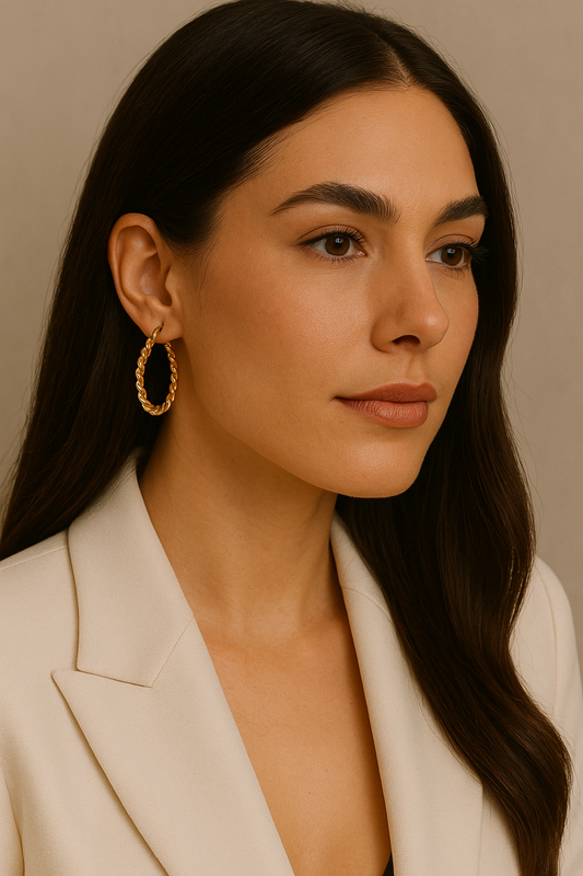 Chunky Hoops Trenzados
