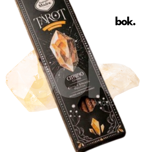 Incienso de Citrino con cartas de Tarot recortables y varillas gruesas para prosperidad y éxito en BOK Ecuador