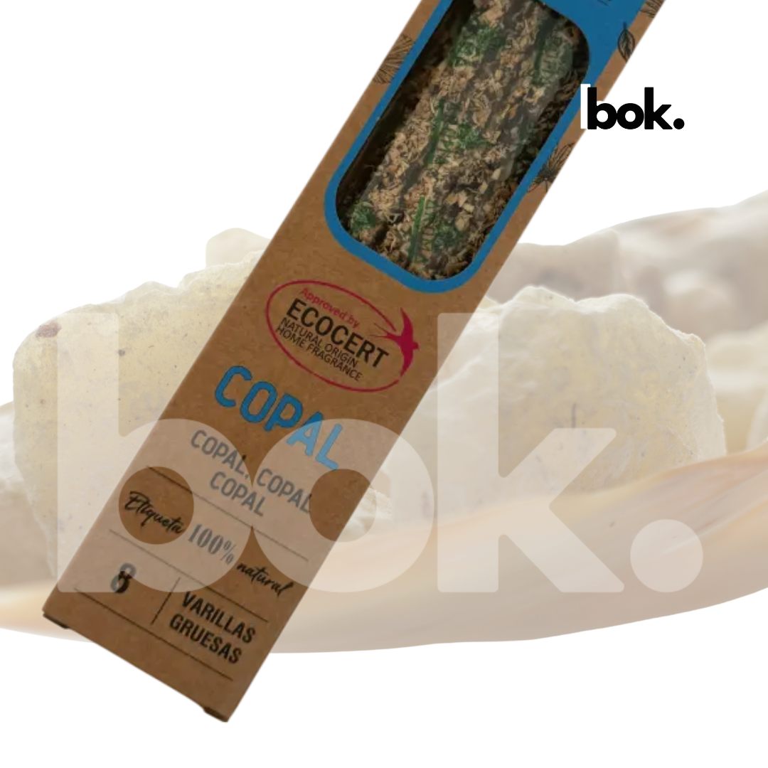 Incienso Natural de Copal ideal para meditación, aromatizar espacios y disfrutar de momentos de calma | BOK Concept Store Ecuador.