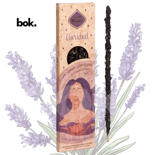 Incienso Natural Elemento Éter para claridad mental, intuición y conexión espiritual. Varillas artesanales elaboradas con ingredientes naturales para meditación, mindfulness y bienestar. Disponible en BOK Concept Store Ecuador.