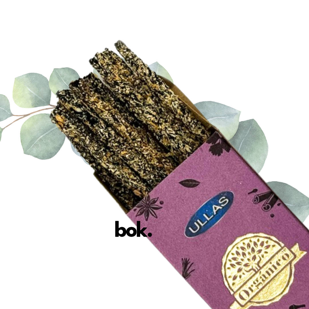Varitas de Incienso de Eucalipto – aroma herbal y mentolado que limpia energías y revitaliza el ambiente