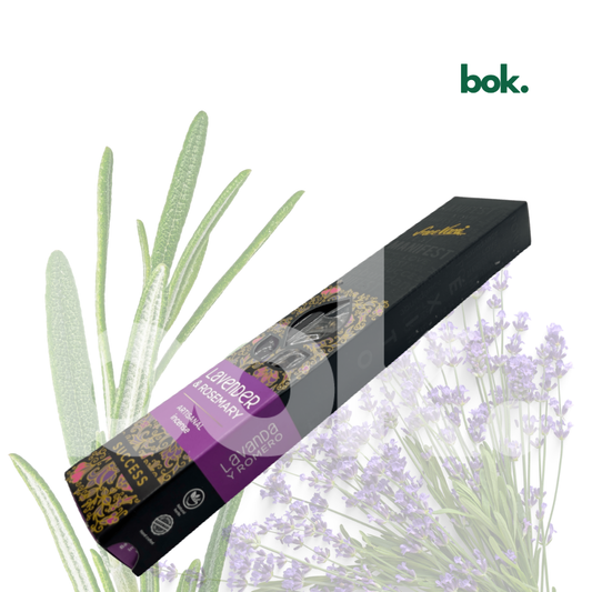 Caja de incienso artesanal SUCCESS Magical Manifest. Incienso de lavanda y romero para claridad mental, concentración, disciplina, éxito profesional y energía positiva. Disponible en BOK Ecuador.