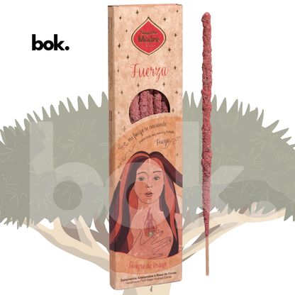 Incienso Natural Elemento Fuego para fuerza, valentía, motivación y transformación. Varillas artesanales elaboradas con ingredientes naturales para meditación, bienestar y desarrollo personal. Disponible en BOK Concept Store Ecuador.