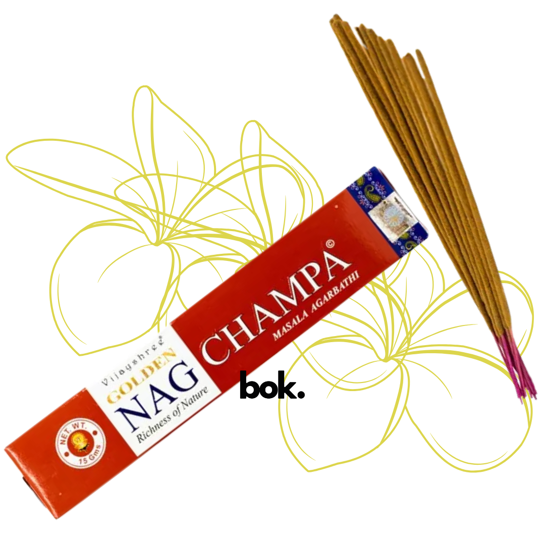 Varitas de Incienso Golden Nag Champa auténticas – aroma floral y oriental que purifica ambientes