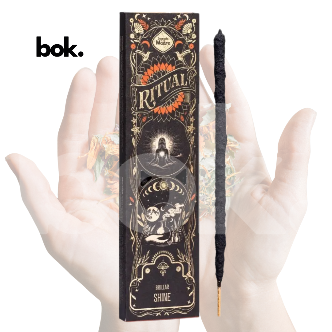 Incienso Ritual Brillar 100% natural para confianza, seguridad, autenticidad y luz personal, disponible en BOK Concept Store Ecuador, tienda de bienestar y rituales en Quito