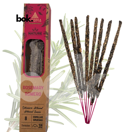Incienso Natural de Romero de BOK Concept Store Ecuador. Incienso artesanal premium elaborado con ingredientes naturales para acompañar momentos de protección, limpieza y claridad. Compra online con envíos a todo Ecuador.