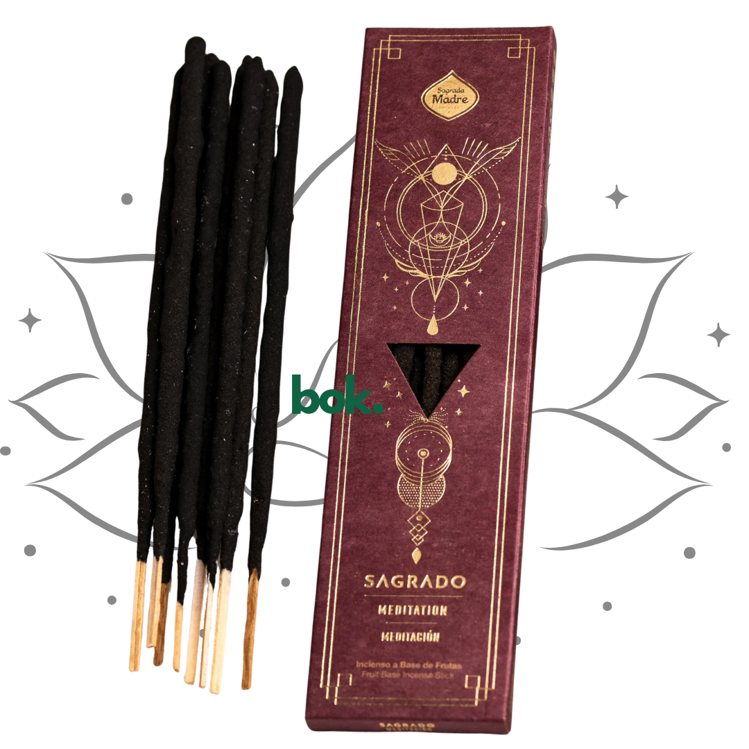 incienso artesanal natural para meditacion y armonizacion de espacios, ideal para rituales conscientes en bok