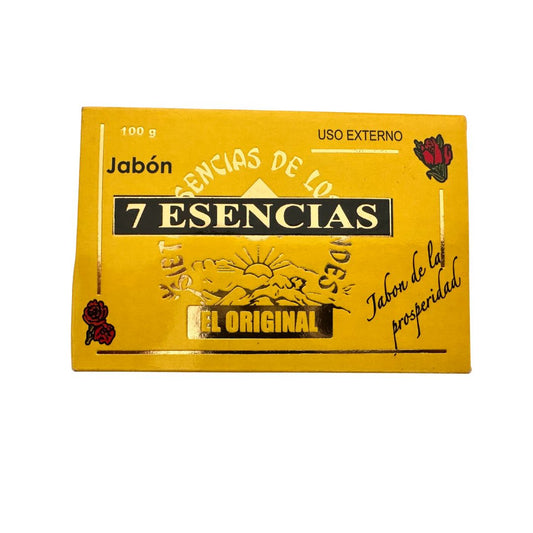Jabón 7 Esencias KIRAT El Original – marca ecuatoriana, jabón artesanal de prosperidad y abundancia.
