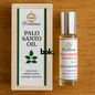 Aceite de Palo Santo artesanal en frasco roll-on con caja de madera, producto natural de Puerto López Manabí, bienestar y aromaterapia, BOK Concept Store.