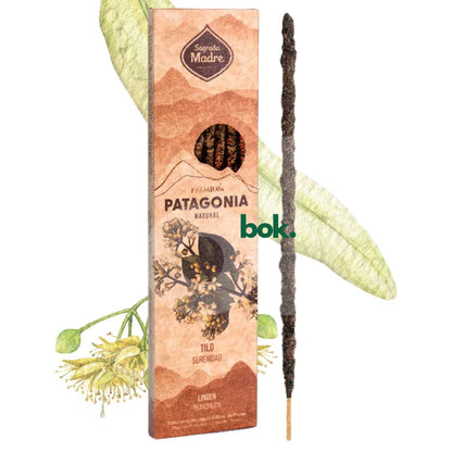 incienso 100% natural de tilo patagonico para relajacion y descanso en ambiente elegante, bok concept store quito ecuador, incienso botanico para reducir estres y ansiedad, crear calma y bienestar en el hogar